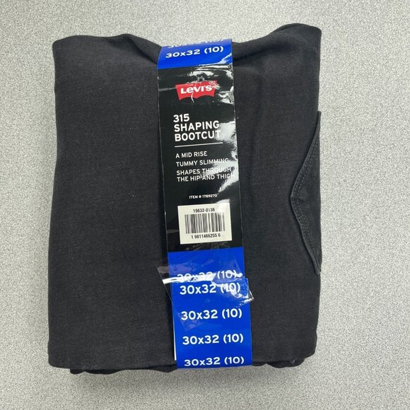 NEW Levis 315 Women's 10 Shaping Bootcut Jeans Black Mid Rise Stretch Denim - Picture 2 of 12